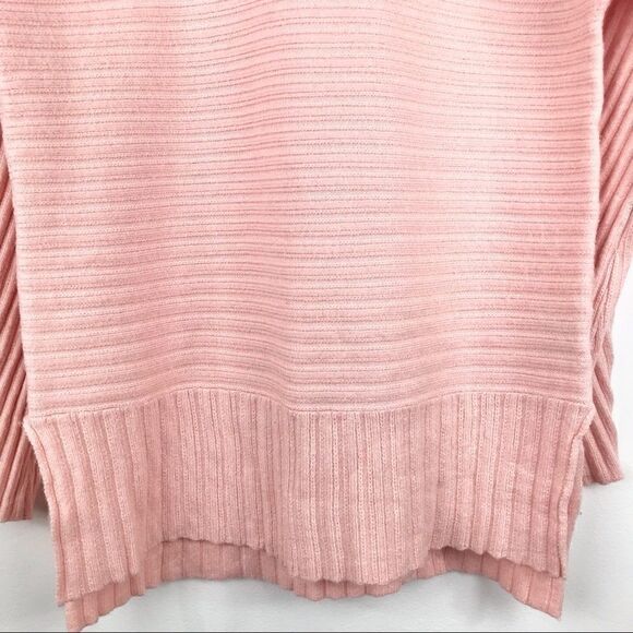 Philosophy Strawberry Pink Horizontal Knit Stripe Turtleneck Sweater - Picture 8 of 12